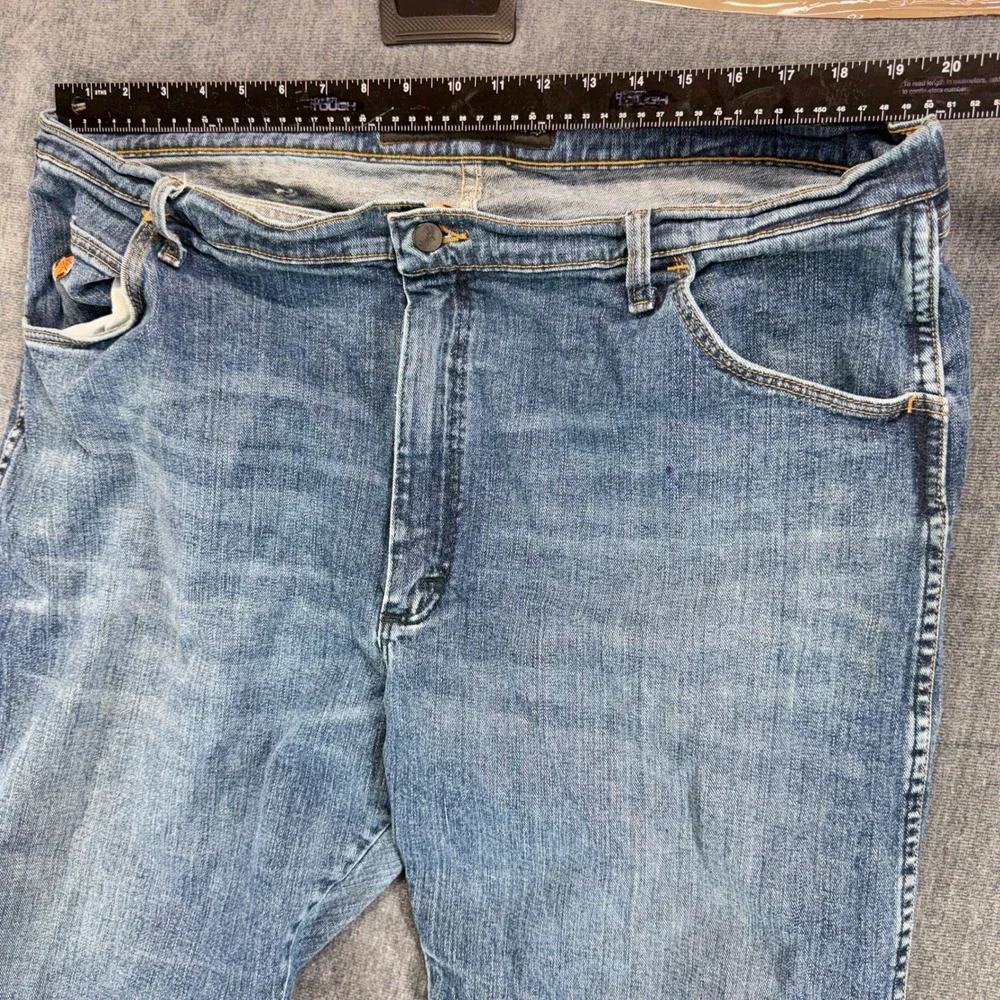Wrangler FR Jeans Mens 42x34 Blue Cotton Blend Regular Flame Resistant Workwear